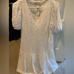 Brand new with tags white Abercrombie dress double lined
